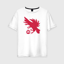 Женская футболка оверсайз Warlock Eagle