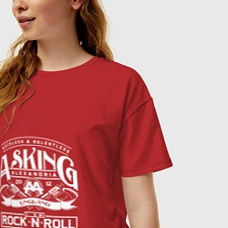 Футболка оверсайз женская Asking Alexandria: Rock'n'Roll, цвет: красный — фото 2