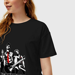 Футболка оверсайз женская Группа Green Day, цвет: черный — фото 2