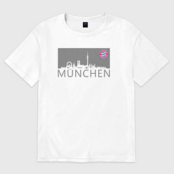 Футболка оверсайз женская Bayern Munchen - Munchen City grey 2022, цвет: белый