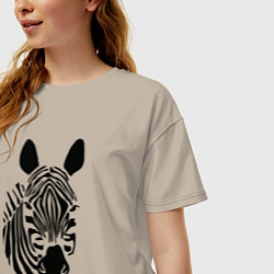 Футболка оверсайз женская Juventus Zebra, цвет: миндальный — фото 2