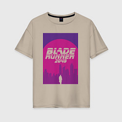 Женская футболка оверсайз Blade Runner 2049: Purple
