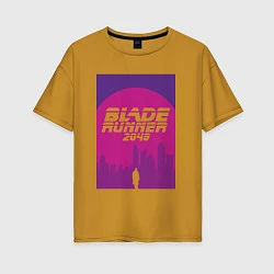 Женская футболка оверсайз Blade Runner 2049: Purple