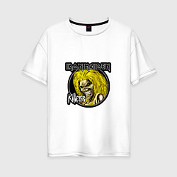 Футболка оверсайз женская Iron Maiden Killers, цвет: белый