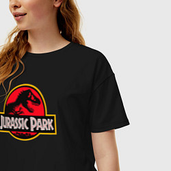 Футболка оверсайз женская Jurassic Park, цвет: черный — фото 2