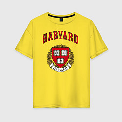 Женская футболка оверсайз Harvard university
