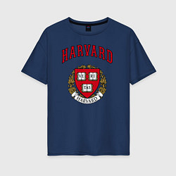 Женская футболка оверсайз Harvard university