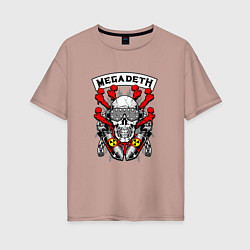Женская футболка оверсайз Megadeth Rocker