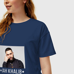 Футболка оверсайз женская Jah Khalib: Dark Style, цвет: тёмно-синий — фото 2