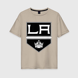 Футболка оверсайз женская Los Angeles Kings, цвет: миндальный