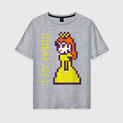 Женская футболка оверсайз Принцесса Марио парная