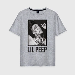 Футболка оверсайз женская Lil Peep: Black Style, цвет: меланж