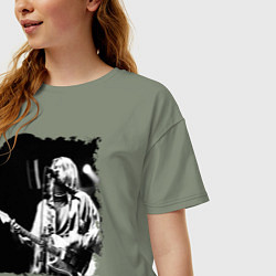 Футболка оверсайз женская Black Nirvana, цвет: авокадо — фото 2