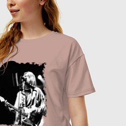 Футболка оверсайз женская Black Nirvana, цвет: пыльно-розовый — фото 2