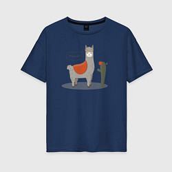 Женская футболка оверсайз Alpaca Llama