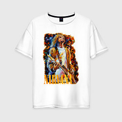 Женская футболка оверсайз Cobain Art