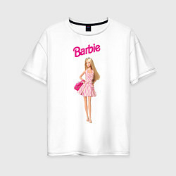 Женская футболка оверсайз Барби на прогулке