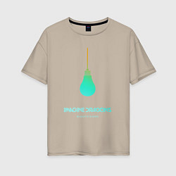Футболка оверсайз женская Imagine Dragons: Night Visions, цвет: миндальный