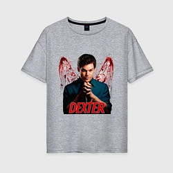 Женская футболка оверсайз Dexter: Blooded wings
