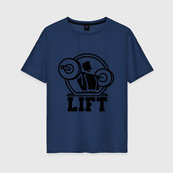 Футболка оверсайз женская Iron Lift, цвет: тёмно-синий