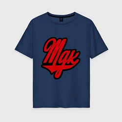 Женская футболка оверсайз MDK лого
