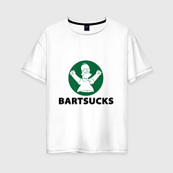 Женская футболка оверсайз Bartsucks