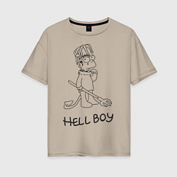 Женская футболка оверсайз Bart: Hell Boy
