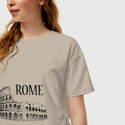 Футболка оверсайз женская Rome Coliseum, цвет: миндальный — фото 2