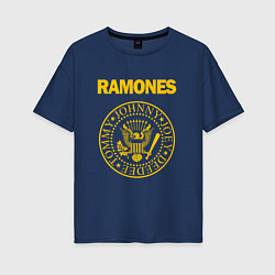 Женская футболка оверсайз Ramones