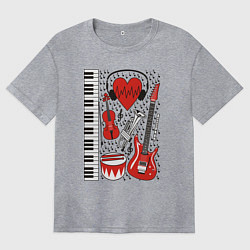 Женская футболка оверсайз Истинный меломан