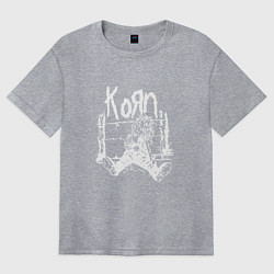Футболка оверсайз женская Korn, цвет: меланж