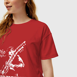 Футболка оверсайз женская Led Zeppelin, цвет: красный — фото 2