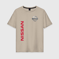 Футболка оверсайз женская Nissan Style, цвет: миндальный