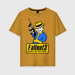 Женская футболка оверсайз Fallout 3 Man