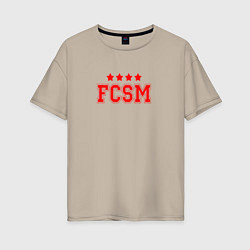 Женская футболка оверсайз FCSM Club