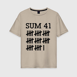 Женская футболка оверсайз Sum 41: Days