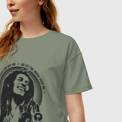 Футболка оверсайз женская Bob Marley: Island, цвет: авокадо — фото 2