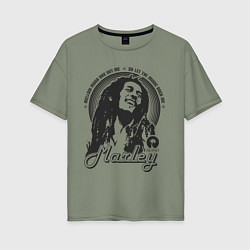 Женская футболка оверсайз Bob Marley: Island
