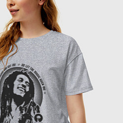 Футболка оверсайз женская Bob Marley: Island, цвет: меланж — фото 2