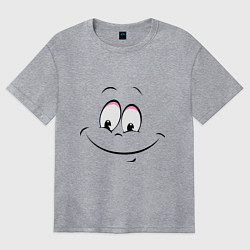 Футболка оверсайз женская Позитив со всех сторон, цвет: меланж