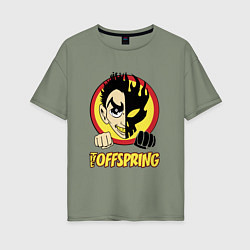 Футболка оверсайз женская The Offspring Boy, цвет: авокадо