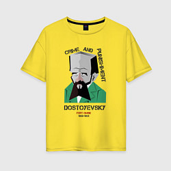 Женская футболка оверсайз Dostoevsky Crime