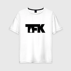 Женская футболка оверсайз TFK: Black Logo