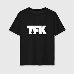 Женская футболка оверсайз TFK: White Logo