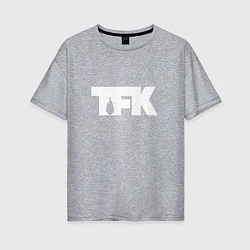 Женская футболка оверсайз TFK: White Logo
