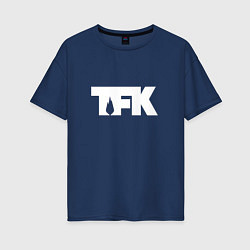 Женская футболка оверсайз TFK: White Logo