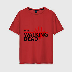 Женская футболка оверсайз The Walking Dead, кровавый след
