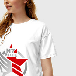Футболка оверсайз женская N7 Elite, цвет: белый — фото 2