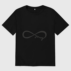 Женская футболка оверсайз Вечно молодой