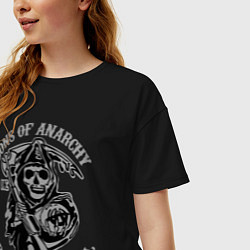 Футболка оверсайз женская Sons of Anarchy: Redwood Original, цвет: черный — фото 2